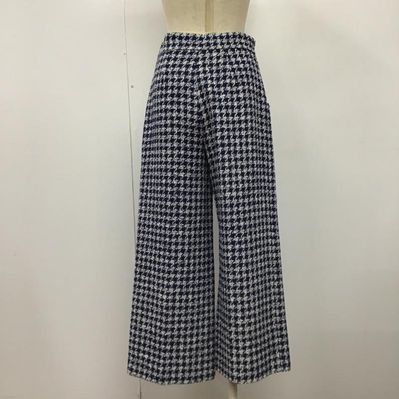 ザラ ZARA ボトムス ボトムス ワイドパンツ カジュアルパンツ ガチョウパンツ XS チェック 白 / ホワイト / X 青 / ブルー /  レディース USED 古着 中古 10104147
