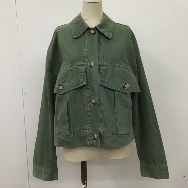ザラ ZARA ジャケット、上着 ジャケット、ブレザー ミリタリージャケット カジュアルジャケット 前ボタンジャケット カラージャケット XS 無地 カーキ / カーキ / レディース USED 古着 中古 10104148