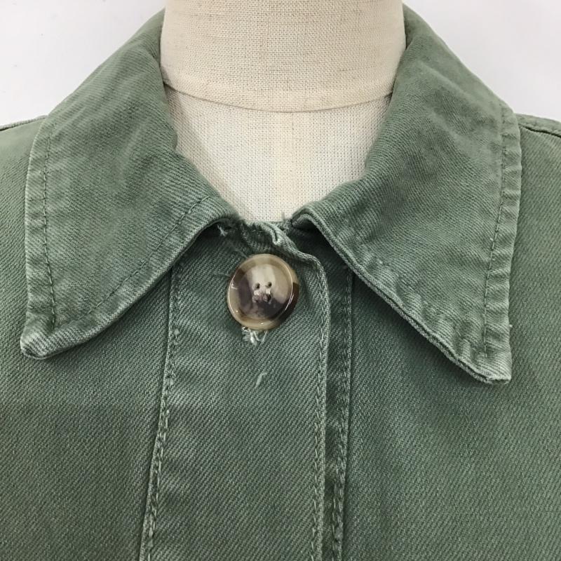 ザラ ZARA ジャケット、上着 ジャケット、ブレザー ミリタリージャケット カジュアルジャケット 前ボタンジャケット カラージャケット XS 無地 カーキ / カーキ / レディース USED 古着 中古 10104148