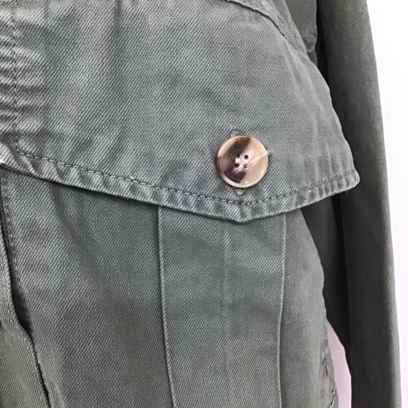 ザラ ZARA ジャケット、上着 ジャケット、ブレザー ミリタリージャケット カジュアルジャケット 前ボタンジャケット カラージャケット XS 無地 カーキ / カーキ / レディース USED 古着 中古 10104148