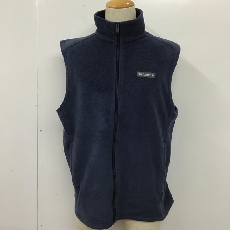 コロンビア Columbia ベスト ベスト フリース ベスト M 無地 紺 / ネイビー / メンズ USED 古着 中古 10104177