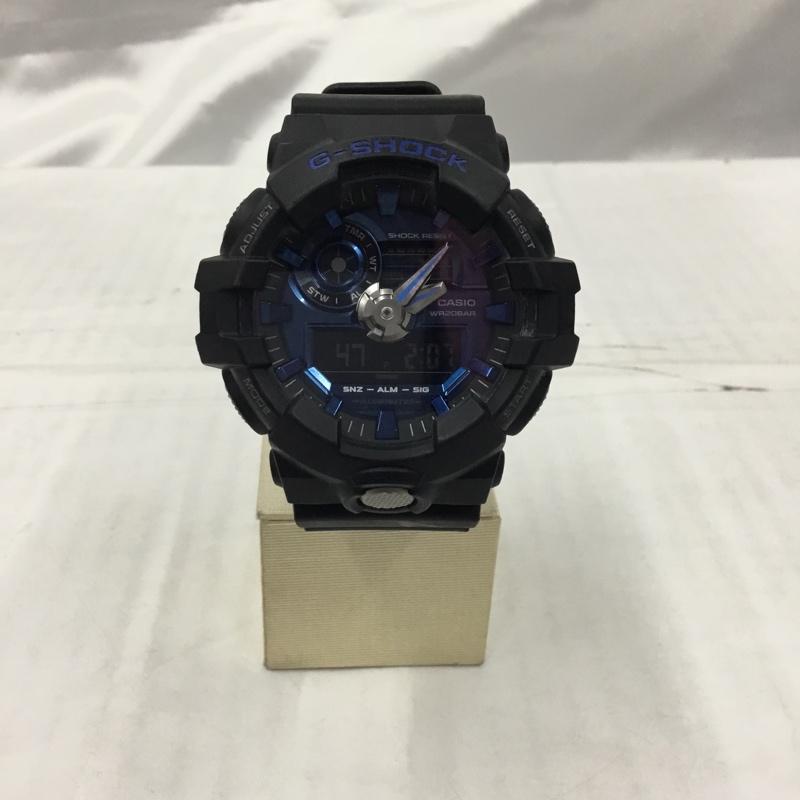 ジーショック G-SHOCK 腕時計 アナログ(クォーツ式) GA-710 ロゴ、文字 黒 / ブラック / X 青 / ブルー / メンズ USED 古着 中古 10104200