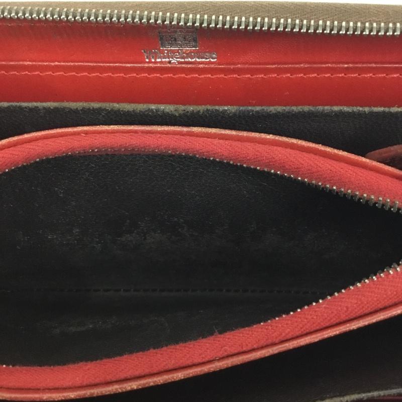 ホワイトハウスコックス WHITE HOUSE COX 財布 長財布 ラウンドファスナー レザー 無地 茶 / ブラウン / メンズ USED 古着 中古 10104201