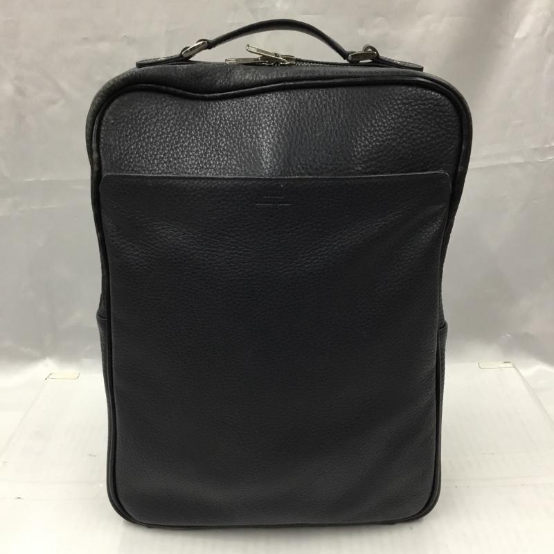 シーカー SEEKER リュックサック、デイパック リュックサック、デイバッグ SKB-019UB4 シュリンクレザー スマートバックパック URBAN ロゴ、文字 紺 / ネイビー / メンズ USED 古着 中古 10104215