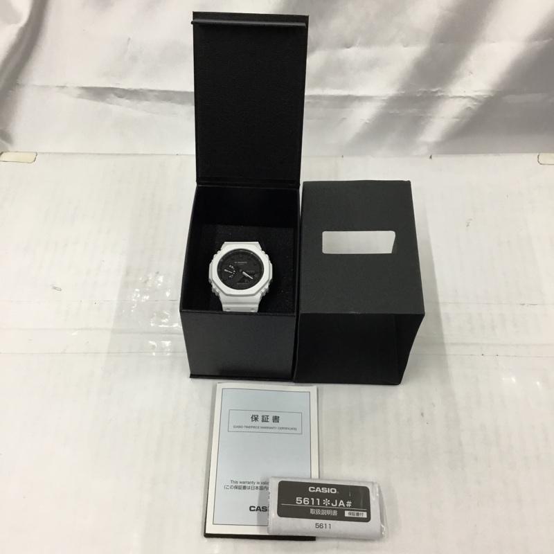 ジーショック G-SHOCK 腕時計 アナログ(クォーツ式) GA-2100 箱有 ロゴ、文字 白 / ホワイト / メンズ USED 古着 中古 10104229