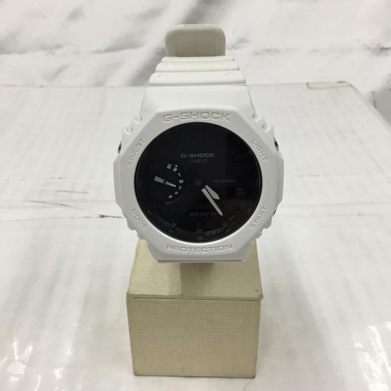 ジーショック G-SHOCK 腕時計 アナログ(クォーツ式) GA-2100 箱有 ロゴ、文字 白 / ホワイト / メンズ USED 古着 中古 10104229