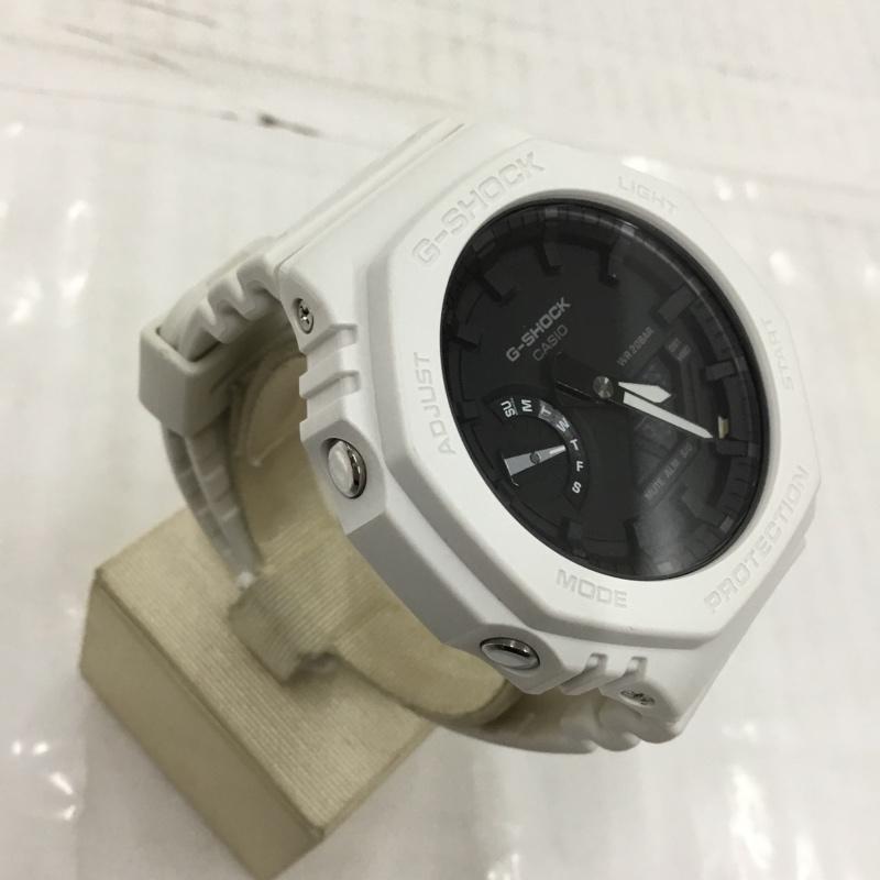 ジーショック G-SHOCK 腕時計 アナログ(クォーツ式) GA-2100 箱有 ロゴ、文字 白 / ホワイト / メンズ USED 古着 中古 10104229