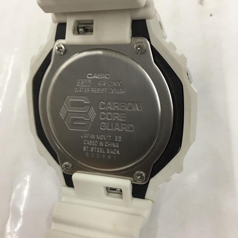 ジーショック G-SHOCK 腕時計 アナログ(クォーツ式) GA-2100 箱有 ロゴ、文字 白 / ホワイト / メンズ USED 古着 中古 10104229