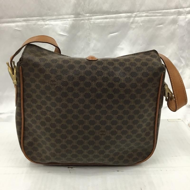 セリーヌ CELINE ショルダーバッグ ショルダーバッグ マカダム柄 総柄 茶 / ブラウン / レディース USED 古着 中古 10104230