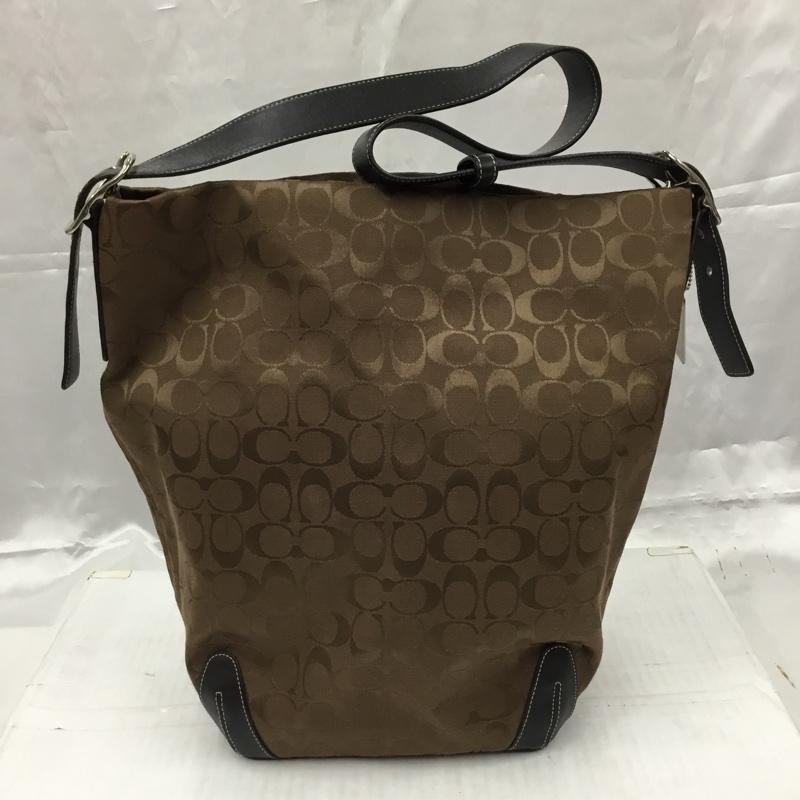 コーチ COACH ショルダーバッグ ショルダーバッグ 6083 シグネチャー 総柄 茶 / ブラウン / レディース USED 古着 中古 10104234