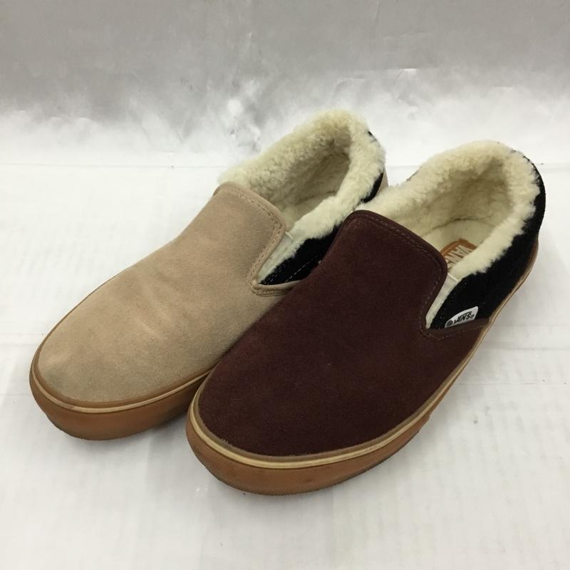 バンズ VANS スリッポン スリッポン V98CL Cher ボアムートン 26.5cm 26.5cm ロゴ、文字 茶 / ブラウン / X ベージュ / ベージュ / X 黒 / ブラック / メンズ USED 古着 中古 10104270