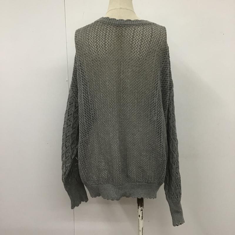 サマンサモスモス Samansa Mos2 カーディガン 長袖 FREE 無地 灰 / グレー / レディース USED 古着 中古 10104275