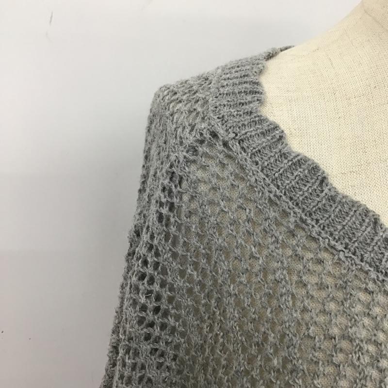 サマンサモスモス Samansa Mos2 カーディガン 長袖 FREE 無地 灰 / グレー / レディース USED 古着 中古 10104275