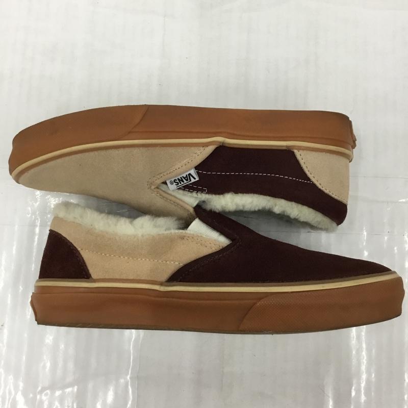 バンズ VANS スリッポン スリッポン V98CL Cher ボアムートン 23.5cm 23.5cm ロゴ、文字 茶 / ブラウン / X ベージュ / ベージュ / X 黒 / ブラック / レディース USED 古着 中古 10104276