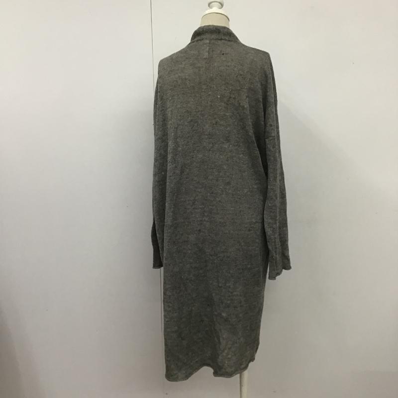 ひより HIYORI カーディガン 長袖 FREE 無地 灰 / グレー / レディース USED 古着 中古 10104278