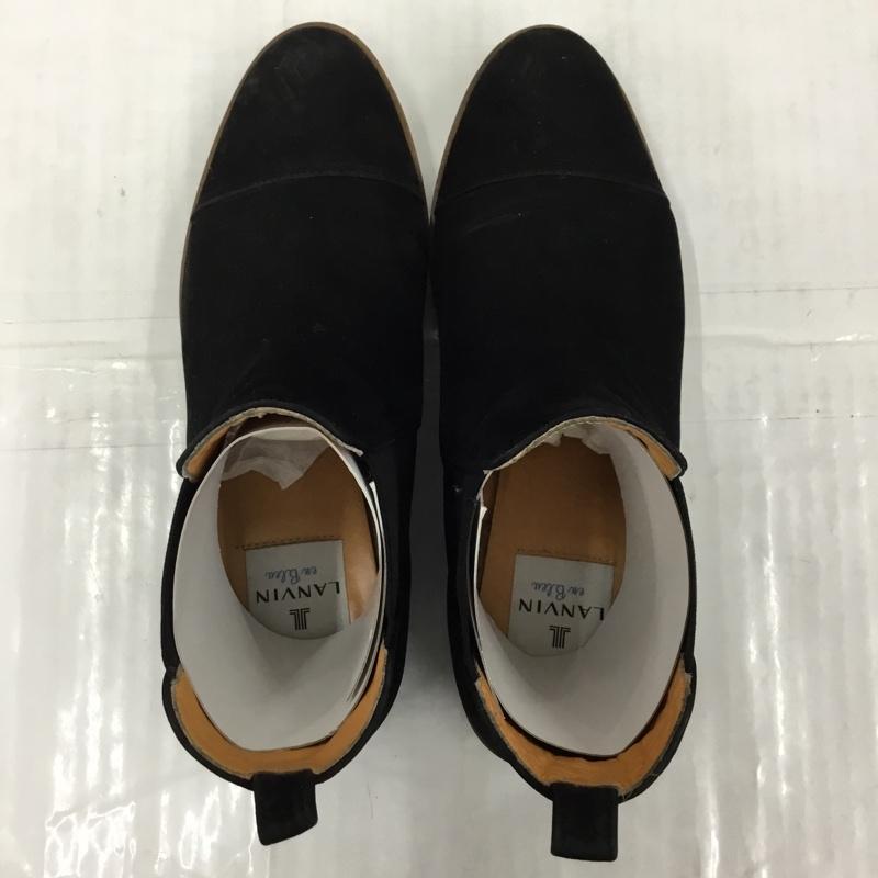 ランバンオンブルー LANVIN en Bleu ブーツ ショートブーツ 2321 23.5cm サイドゴアブーツ 23.5cm 無地 黒 / ブラック / レディース USED 古着 中古 10104279