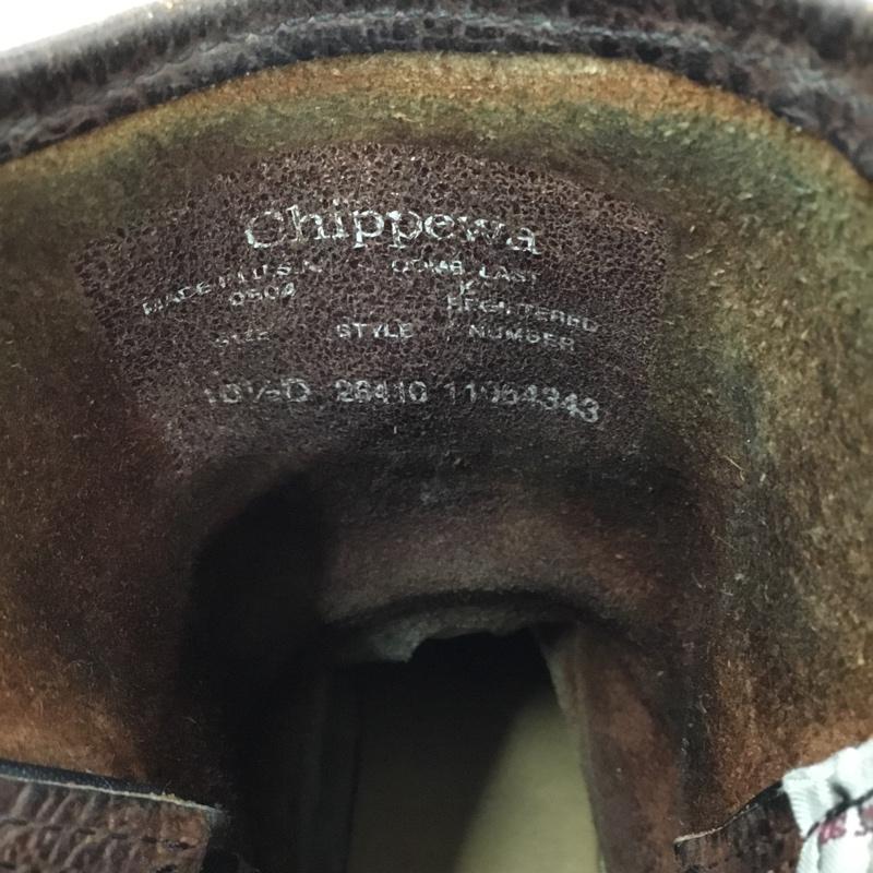 チペワ Chippewa ブーツ 一般 ワークブーツ ウェリントンブーツ 10 1/2D 無地 ダークブラウン / ダークブラウン / メンズ USED 古着 中古 10104284