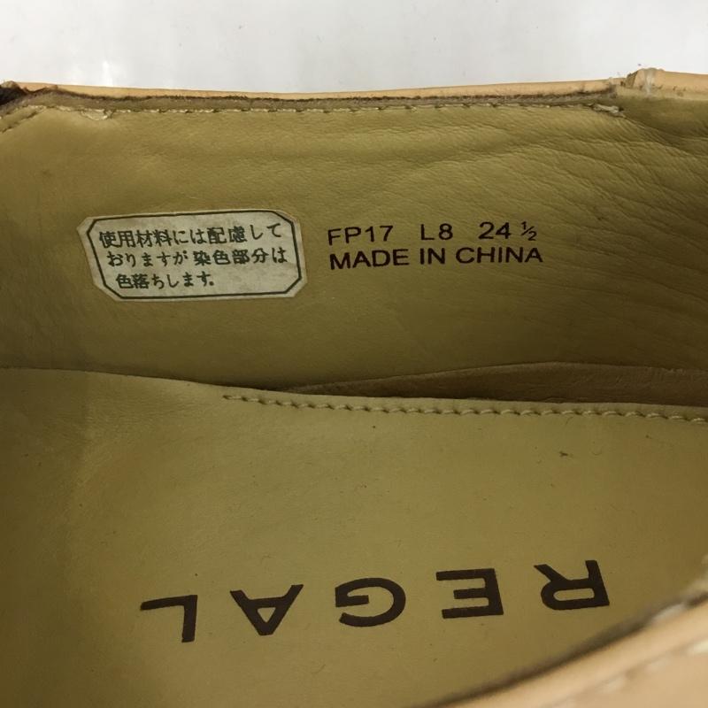 リーガル REGAL スリッポン スリッポン FP17 L8 サイドリボン 24.5 24.5cm 無地 ベージュ / ベージュ / レディース USED 古着 中古 10104303