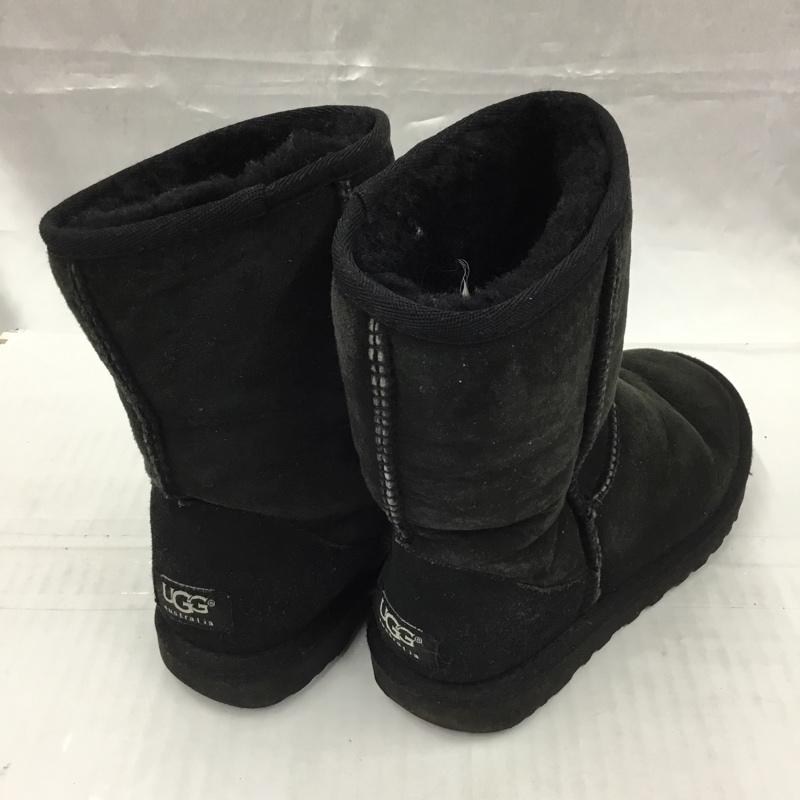 アグ UGG ブーツ 一般 F23010D 5825 CLASSIC SHORT 22cm 22.0cm ロゴ、文字 黒 / ブラック / レディース USED 古着 中古 10104311