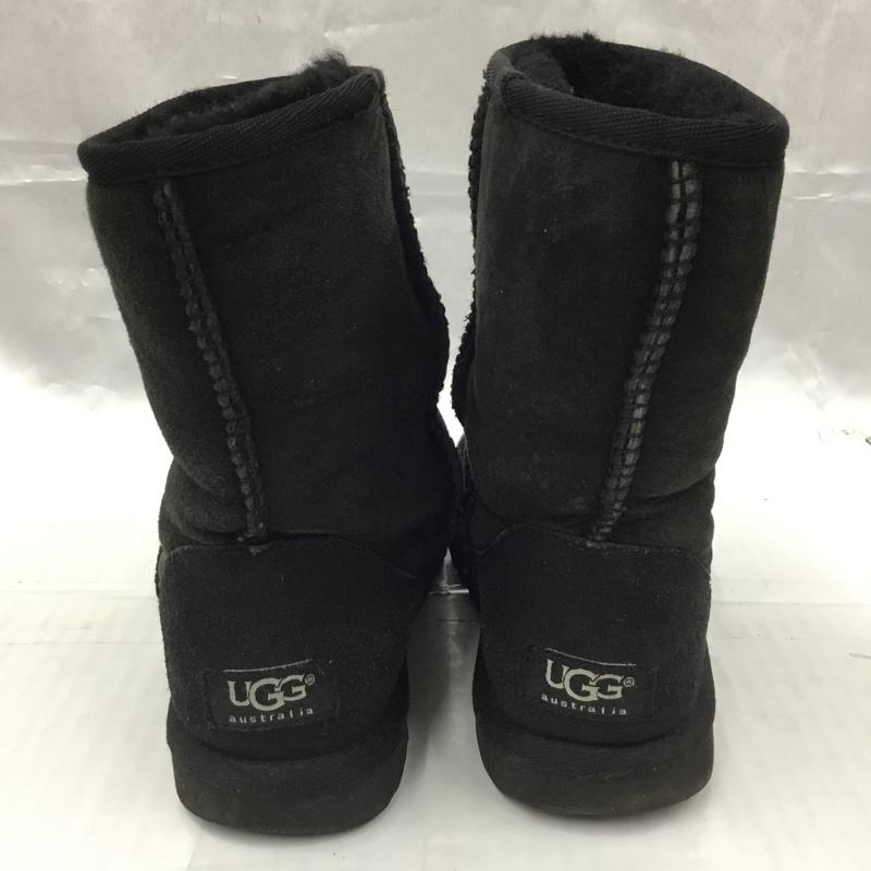 アグ UGG ブーツ 一般 F23010D 5825 CLASSIC SHORT 22cm 22.0cm ロゴ、文字 黒 / ブラック / レディース USED 古着 中古 10104311