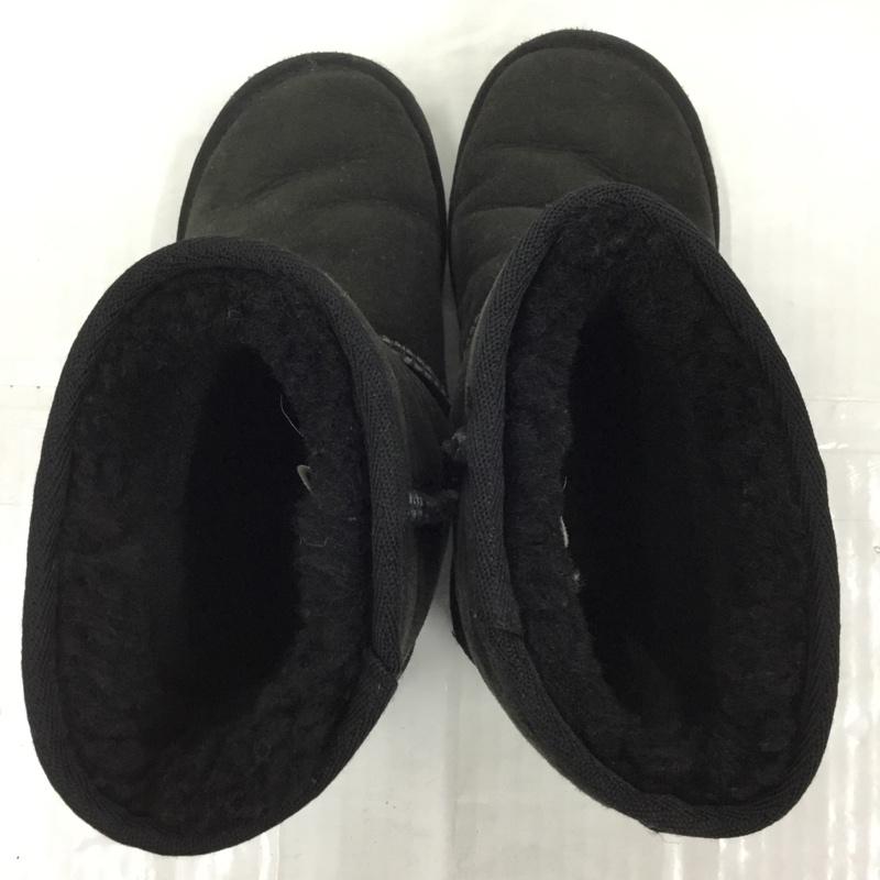 アグ UGG ブーツ 一般 F23010D 5825 CLASSIC SHORT 22cm 22.0cm ロゴ、文字 黒 / ブラック / レディース USED 古着 中古 10104311