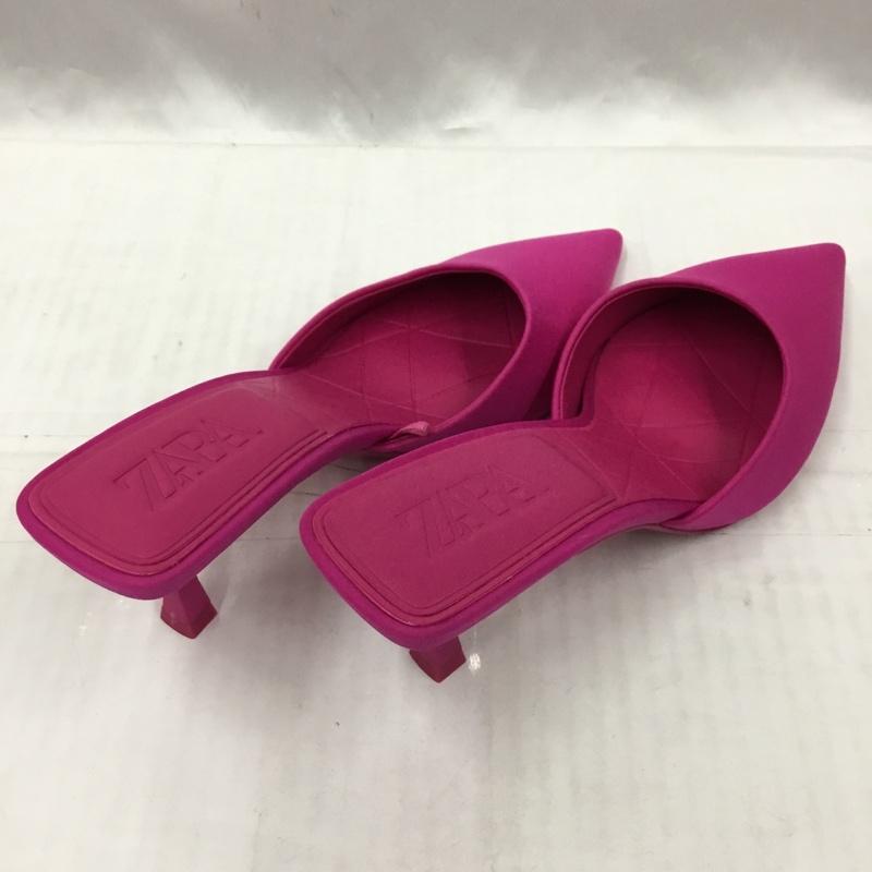 ザラ ZARA ミュール ミュール 2206 810 060 ポインテッドトゥ 25.5 EU39 無地 マゼンタ / マゼンタ / レディース USED 古着 中古 10104313