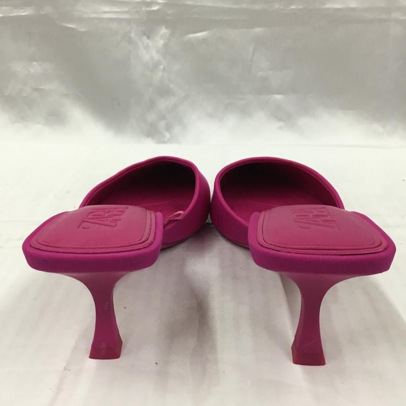 ザラ ZARA ミュール ミュール 2206 810 060 ポインテッドトゥ 25.5 EU39 無地 マゼンタ / マゼンタ / レディース USED 古着 中古 10104313