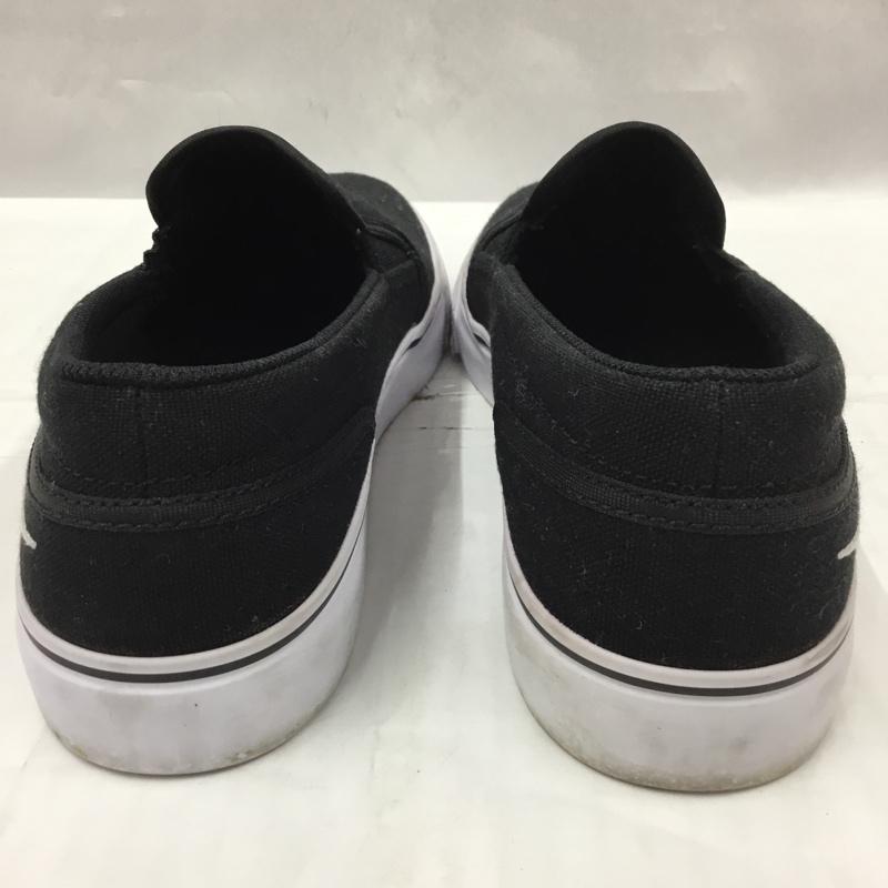 ナイキ NIKE スリッポン スリッポン 724770-010 WMNS TOKI SLIP CANVAS 25cm 25.0cm ロゴ、文字 黒 / ブラック / X 白 / ホワイト / レディース USED 古着 中古 10104316