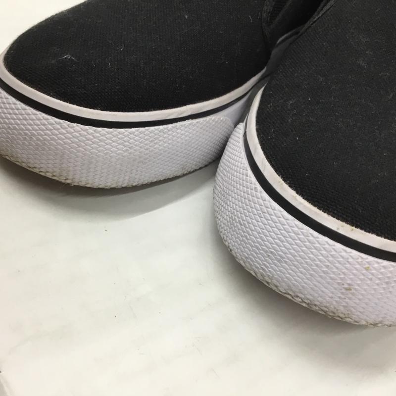 ナイキ NIKE スリッポン スリッポン 724770-010 WMNS TOKI SLIP CANVAS 25cm 25.0cm ロゴ、文字 黒 / ブラック / X 白 / ホワイト / レディース USED 古着 中古 10104316