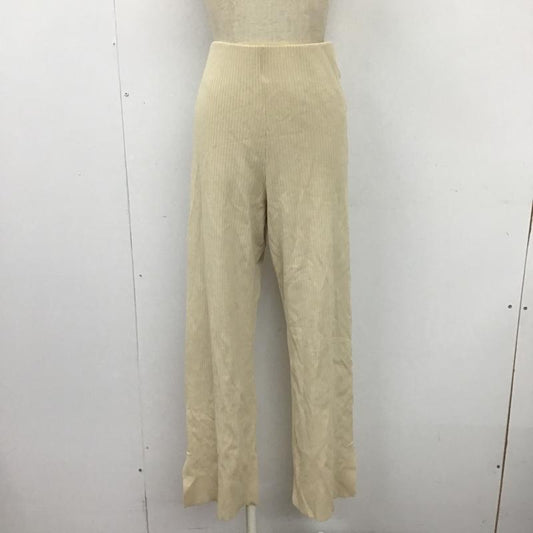 ミラオーウェン Mila Owen パンツ スラックス 09WNP201216 リブニットパンツ 1 無地 アイボリー / アイボリー /  レディース USED 古着 中古 10104317