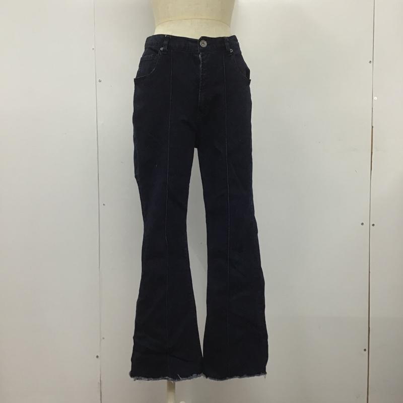 ジーナシス JEANASIS パンツ デニム、ジーンズ フレアパンツ M 無地 インディゴ / インディゴ /  レディース USED 古着 中古 10104325