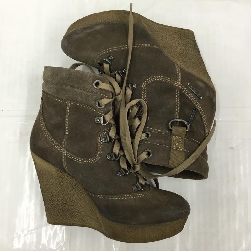 ディーゼル DIESEL ブーツ ブーティ レースアップ ウェッジソール 36 無地 灰 / グレー / レディース USED 古着 中古 10104329