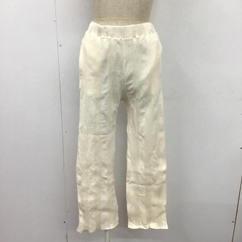 ニコアンド niko and... パンツ スラックス リブパンツ M 無地 オフホワイト / オフホワイト /  レディース USED 古着 中古 10104341
