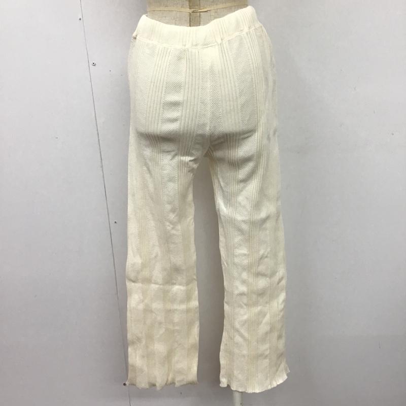 ニコアンド niko and... パンツ スラックス リブパンツ M 無地 オフホワイト / オフホワイト /  レディース USED 古着 中古 10104341