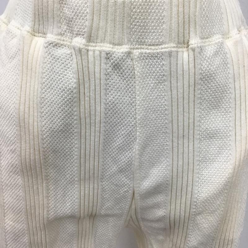 ニコアンド niko and... パンツ スラックス リブパンツ M 無地 オフホワイト / オフホワイト /  レディース USED 古着 中古 10104341