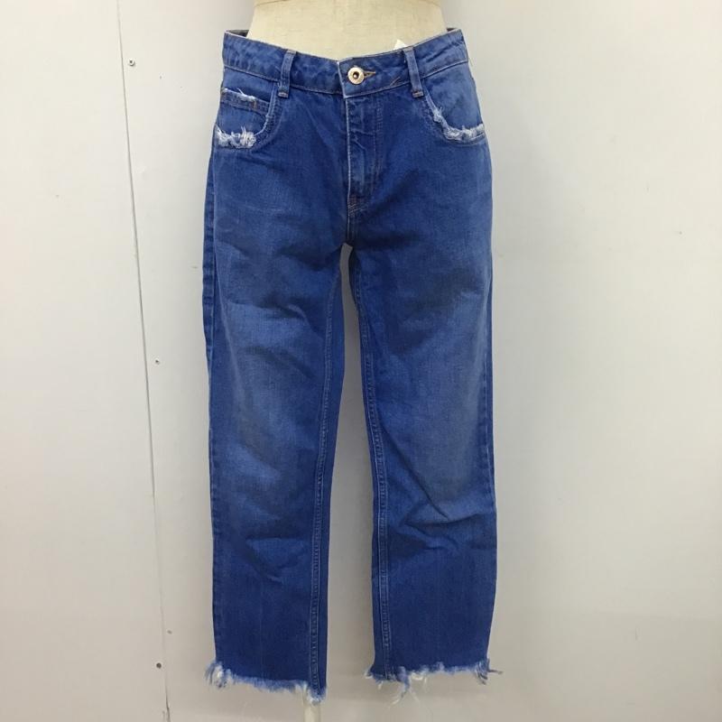 ザラ ZARA パンツ デニム、ジーンズ 32インチ 無地 インディゴ / インディゴ /  レディース USED 古着 中古 10104342