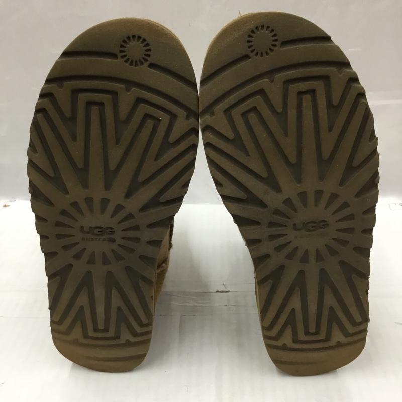 アグ UGG ブーツ 一般 5984 CLASSIC SHORT BOMBER 25cm ムートン 25.0cm ロゴ、文字 茶 / ブラウン / レディース USED 古着 中古 10104343