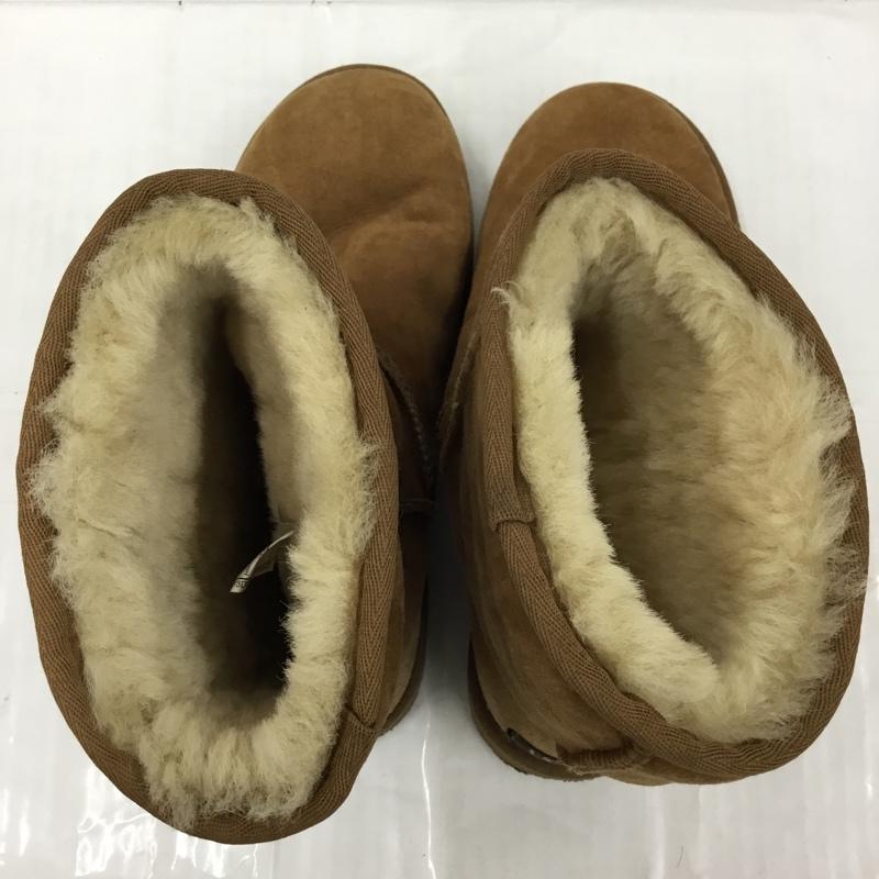 アグ UGG ブーツ 一般 5825 クラシックショート 25cm 25.0cm ロゴ、文字 茶 / ブラウン / レディース USED 古着 中古 10104345