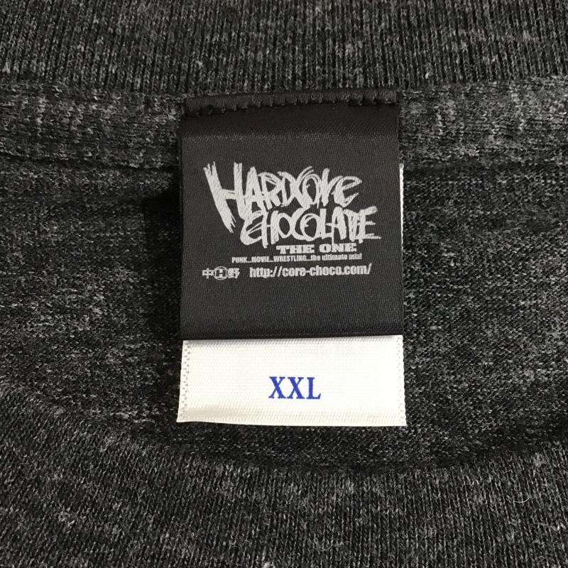 ハードコアチョコレート HARDCORE CHOCOLATE Tシャツ 半袖 半袖カットソー プリントTシャツ クルーネックカットソー XXL プリント 灰 / グレー / メンズ USED 古着 中古 10104355