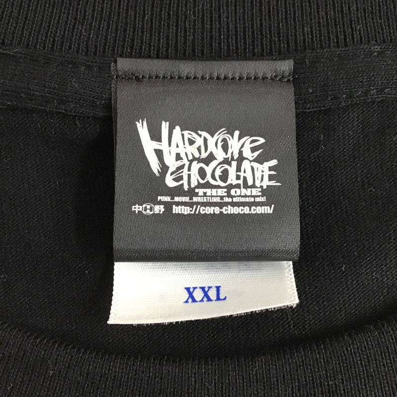 ハードコアチョコレート HARDCORE CHOCOLATE Tシャツ 半袖 半袖カットソー プリントTシャツ クルーネックカットソー XXL プリント 黒 / ブラック / メンズ USED 古着 中古 10104356