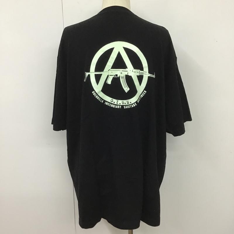 古着 USED Tシャツ 半袖 半袖カットソー プリントTシャツ クルーネックカットソー XXL プリント 黒 / ブラック / メンズ USED 古着 中古 10104357