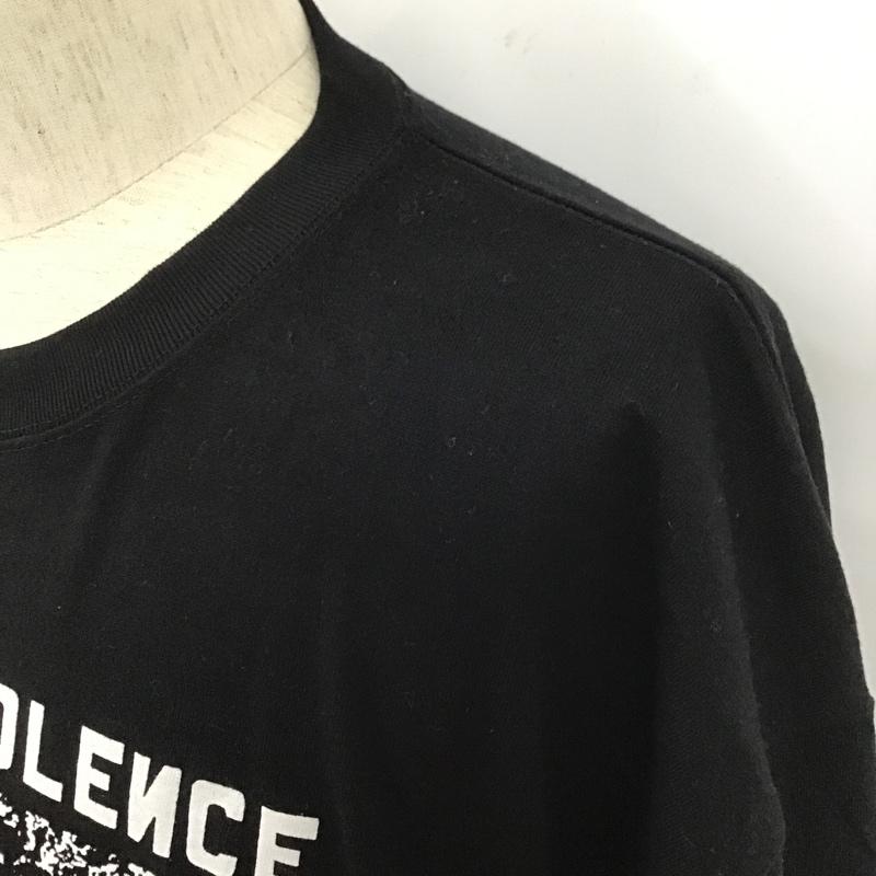 古着 USED Tシャツ 半袖 半袖カットソー プリントTシャツ クルーネックカットソー XXL プリント 黒 / ブラック / メンズ USED 古着 中古 10104357