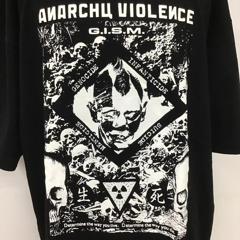 古着 USED Tシャツ 半袖 半袖カットソー プリントTシャツ クルーネックカットソー XXL プリント 黒 / ブラック / メンズ USED 古着 中古 10104357