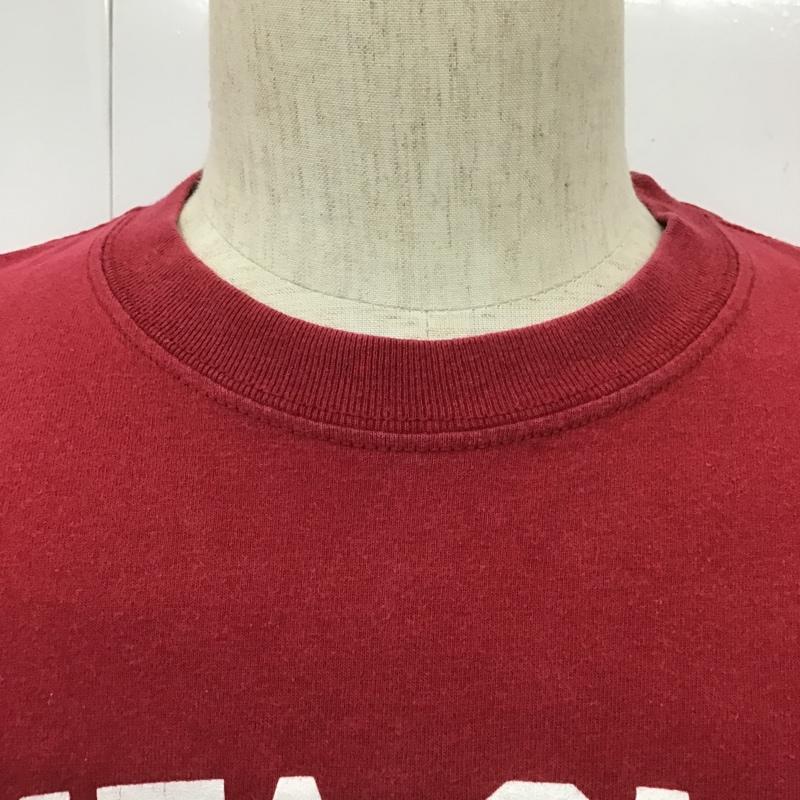 チャンピオン Champion Tシャツ 半袖 半袖カットソー プリントTシャツ クルーネックカットソー 古着 M ロゴ、文字 えんじ / ワインレッド / メンズ USED 古着 中古 10104363