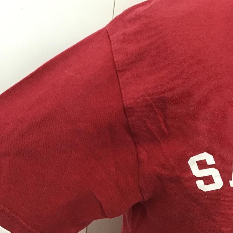 チャンピオン Champion Tシャツ 半袖 半袖カットソー プリントTシャツ クルーネックカットソー 古着 M ロゴ、文字 えんじ / ワインレッド / メンズ USED 古着 中古 10104363