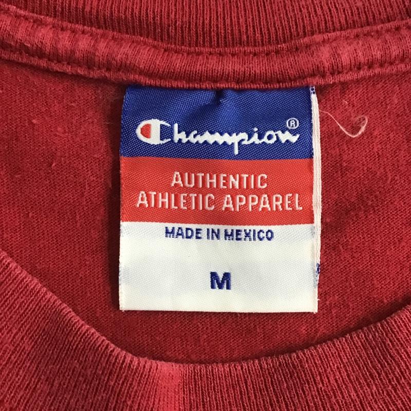 チャンピオン Champion Tシャツ 半袖 半袖カットソー プリントTシャツ クルーネックカットソー 古着 M ロゴ、文字 えんじ / ワインレッド / メンズ USED 古着 中古 10104363