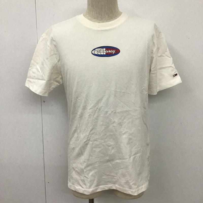 トミーヒルフィガー TOMMY HILFIGER Tシャツ 半袖 半袖カットソー プリントTシャツ クルーネックカットソー S プリント 白 / ホワイト / メンズ USED 古着 中古 10104367