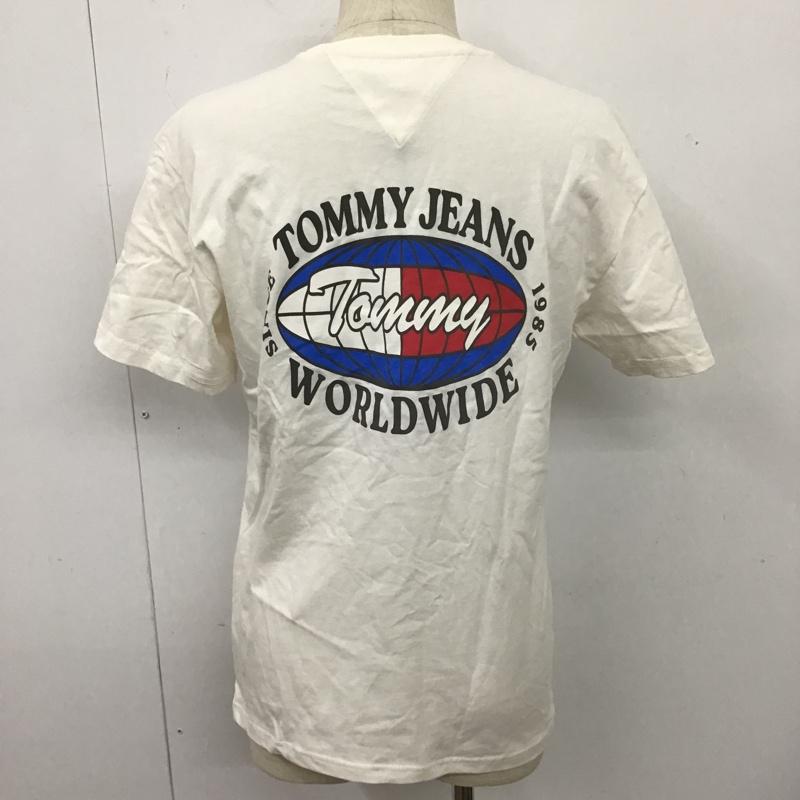 トミーヒルフィガー TOMMY HILFIGER Tシャツ 半袖 半袖カットソー プリントTシャツ クルーネックカットソー S プリント 白 / ホワイト / メンズ USED 古着 中古 10104367