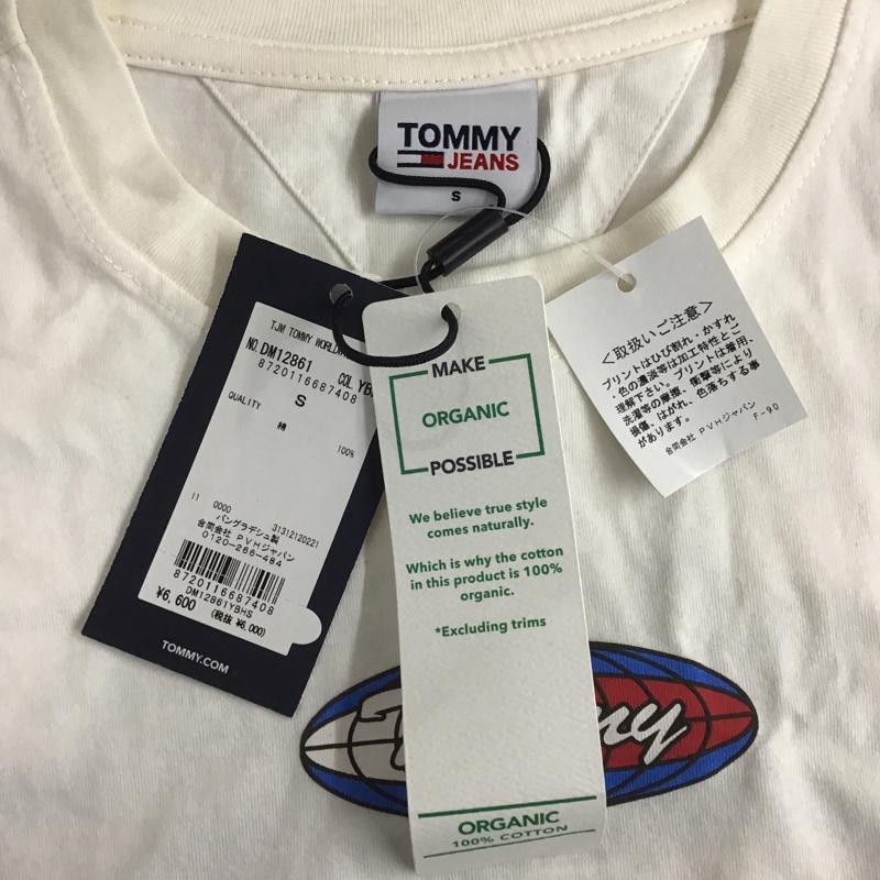 トミーヒルフィガー TOMMY HILFIGER Tシャツ 半袖 半袖カットソー プリントTシャツ クルーネックカットソー S プリント 白 / ホワイト / メンズ USED 古着 中古 10104367