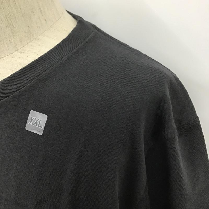 ユニクロ UNIQLO Tシャツ 半袖 341-446311 Tシャツ プリントTシャツ クルーネックカットソー 半袖カットソー XXL プリント 黒 / ブラック / メンズ USED 古着 中古 10104372